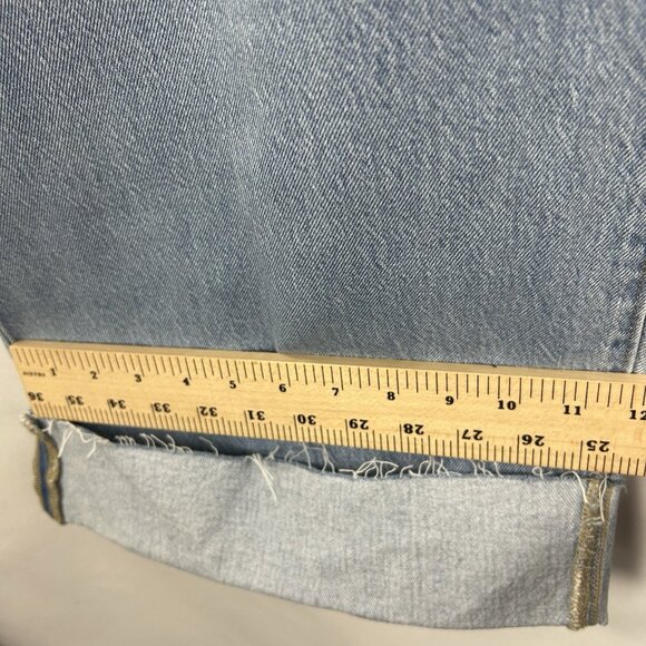 Ann Taylor LOFT 33/16 Flip Cuff High Rise Wide Leg Curvy Jeans Light Wash NWT - Picture 6 of 16